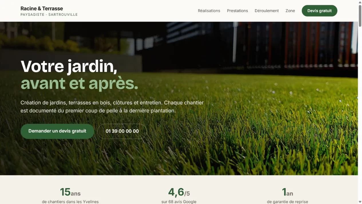 Aperçu du projet Racine & Terrasse